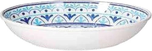 Bowl Insalatiera portata piatto tondo melanina Tognana modello cefalù azzurro bianco (25cm)