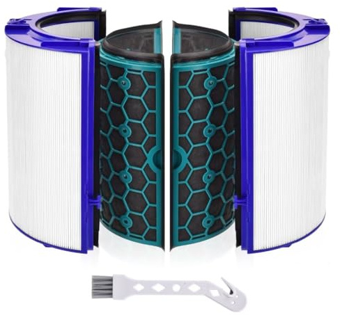 Filtro de repuesto para Dyson HP04 TP04 DP04 DP05 Pure Cool Purificador Ventilador Filtro HEPA de vidrio y filtro de carbón activado interno