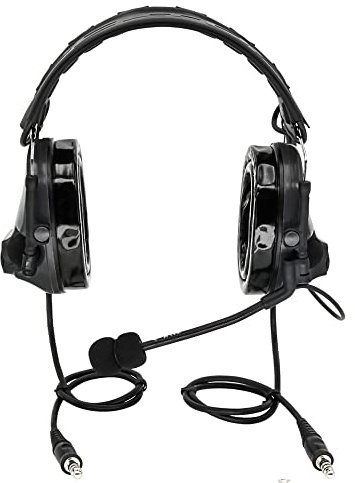 TS TAC-SKY III New Detachable Headband Dual Communication Silicone Earmuffs Tactical Headset Noise Reduction Pickup,BK