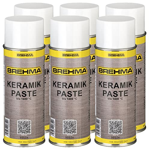 6x BREHMA Keramikpaste Spray 400ml Keramikpastenspray bis 1400° C