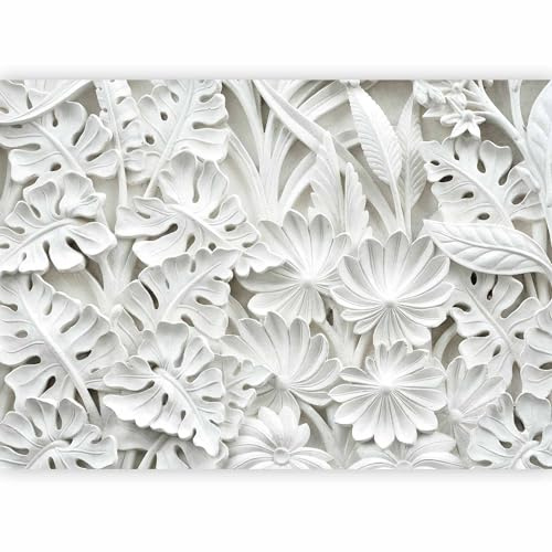 murando - Carta da Parati Adesiva Moderna, Astratto, 441x315 cm | Fotomurale Autoadesiva, Pellicola Murales, Decorazione da Muro XXL, Carte da Parati Moderne, Natura, Bianco