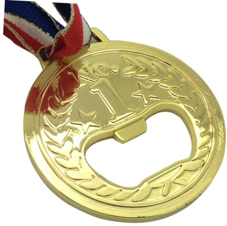 Ouvre-bouteille Créatif Médaille en Alliage de Zinc pour Bière et Vin | Forme Médaille, Alliage de Zinc Antirouille, Cordelette Suspendre, Usage Maison