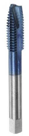 sourcing map Spiral Point Gewindebohrer M12 x 1.75 M35 Hochgeschwindigkeitsstahl (HSS) Titan-Nitrid-beschichtetes Gewindeschneiden Metrische Maschinenschraubenbohrer für Stahlbearbeitung, Blau