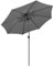 Yaheetech Parasol de Jardin Extérieur 300 cm Parasol avec 8 Baleines en Métal Manivelle avec Bouton-poussoir Protection Solaire pour Terrasse Jardin Plage Piscine Balcon Gris