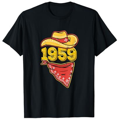 Funny 1959 Western Country Cowboyhut Bandana 65. Geburtstag T-Shirt
