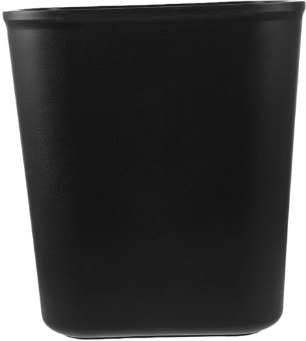 Poubelle Carrée Noire 15 L en Plastique, Compacte pour Bureau et Chambre | Gain de Place, Construction Épaissie, Entretien Facile, Adaptée aux Dortoirs et Cuisines
