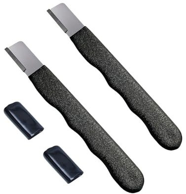 Cuchillo de Metal para podar, piedra de afilar, tijeras de jardín de mano, afilador con tapa, bolsillo, cuchillo afilado rápido, 2 uds. (Negro)