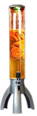 Beer Tower Draft Beer Barrel Wine Cannon With Faucet Bar 3L Luminous Wine Tower Grill Bar Three-legged Ice Wine Juice Drink Barrel Container Party Tower Beverage Dispenser