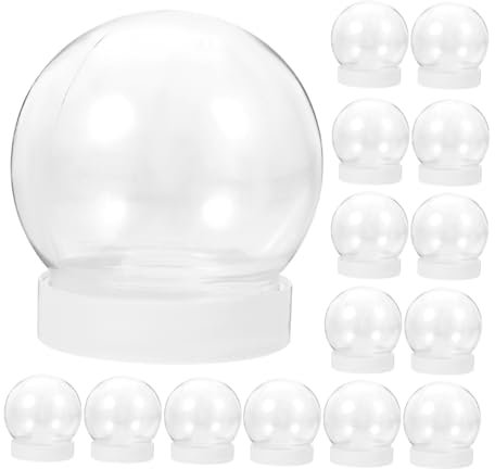 CORHAD Weihnachtskugeln Kunststoff 24st Schneekugel Leere Befüllbare Weihnachtskugeln Erinnerungsglobus Weihnachtsbäume Globen -bastelset DIY Andenken Vitrine Plastik Kunstschnee Deko Schnee
