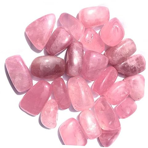 ABOOFAN Pierres Roulées de Cristal Amour Pierres de Cristal Irrégulières Naturelles Gravier Roulé pour Décoration Intérieure Aquarium ou Pot de Fleurs Rose
