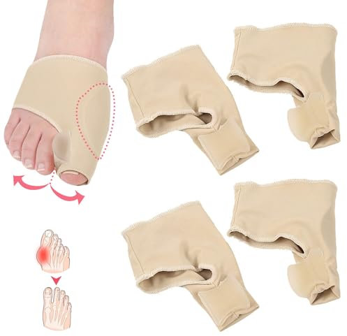 Hallux Valgus Korrektur,Hallux Valgus Zehenspreizer,hallux valgus socken,Hallux Valgus Bandage,Ballenzehen Korrektur,Zehenspreizer Hallux Valgus,Hallux Valgus Schiene Socken mit Silikonpads,Beige