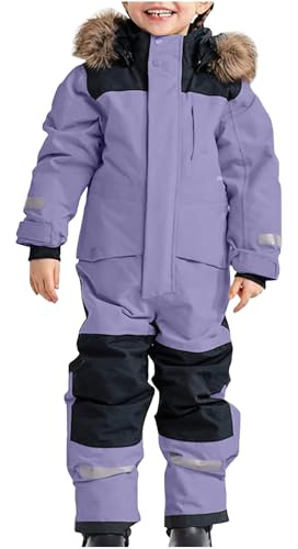 Generico Tuta Da Neve Tuta Da Sci per Bambini Bambino Ragazzi Tuta Da Sci Termica Neve Calda Tuta Invernale Antivento Con Cappuccio Tuta Sci Bambino Tuta Da Sci Monopezzo Offerte Lampo Del Giorno