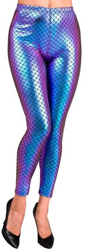 W WIDMANN MILANO Party Fashion – leggings sjöjungfru kvinnor, mjällmönster, undervattensvärld