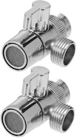 DOITOOL 2stücke Wege Wasserhahn Umschaltventil Aus Dickem Zinklegierung Mit Langem Edelstahlgriff Installieren Modern Glänzend Für Küche Und Bad Keine Lecks Flexibel Nutzbar
