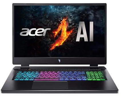 acer Nitro 17 (AN17-42-R2E6) Gaming Laptop | 17 FHD IPS 165Hz Display | AMD Ryzen 7 8845HS | 16 GB RAM | 1 TB SSD | NVIDIA GeForce RTX 4060 | Windows 11 | QWERTZ Tastatur | schwarz