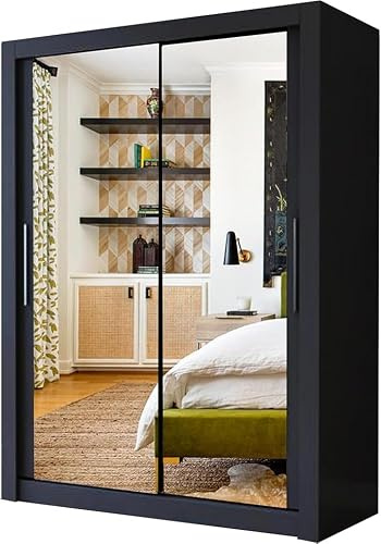 Milan Mirror Wardrobe – Sliding Doors – Custom Sizes & Colours – Built-in Storage