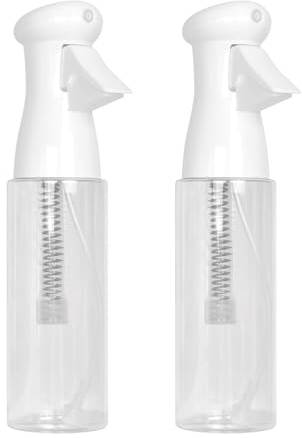 Luxvara 2 Botella Pulverizador Agua Peluqueria, 360ml Fina Niebla Pulverizador Continuo, Botella de Spray Continuo Ultrafino, Botella de Spray de Agua para Peinado, Planta, Mascota, Limpieza