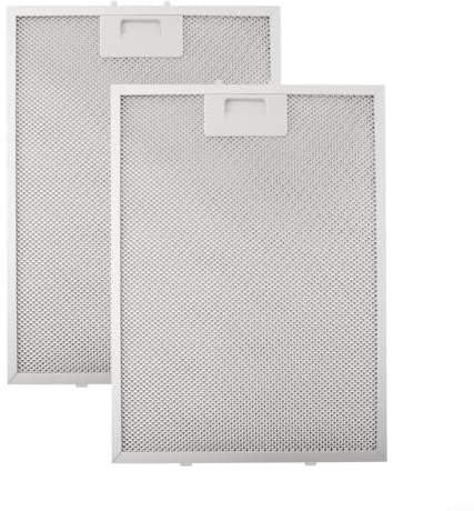 Lot de 2 filtres de ventilateur d'extraction de graisse en alliage d'aluminium à 5 couches - 350 x 285 x 9 mm - Facile à nettoyer
