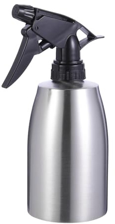 CLISPEED Botella de Spray de Acero Inoxidable Pulverizador Manual de Agua Presión Rociador Reutilizable para Jardinería Limpieza Doméstica y Riego de Plantas