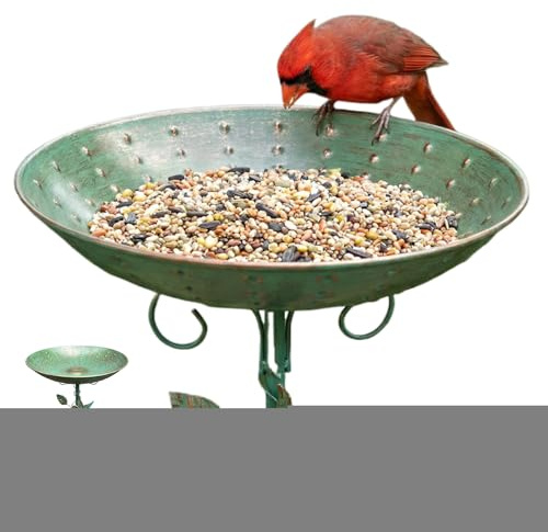 Vogelbad aus Metall für Vögel | Futterschale für Vogelbäder und Tränken - Multifunktionaler Kolibri Futterspender,Für Garten Balkon Terrasse Fensterbank Rasen Sitzplatz