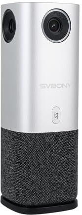 SVBONY SVN A1 360 Camera for Conference Room, 5MP 1080P HD Webcam with AI Driven Speaker Tracking,16.5 FT Mic Pickup, Noise Cancellation,Plug & Play, Compatible with Zoom/Teams/Meet for Small Meeting