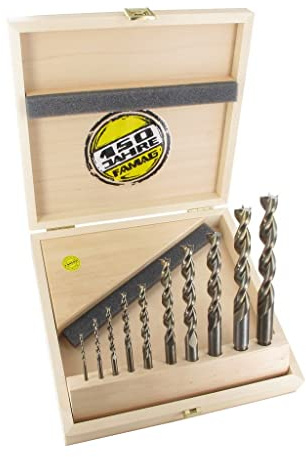 FAMAG Holzspiralbohrersatz 10-teilig D=3,4,5,6,8,10,12,13,14,16mm im Holzkasten
