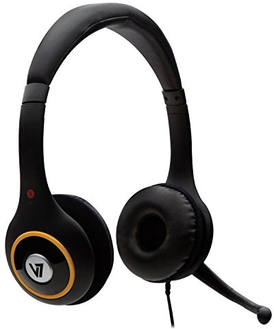 V7 Deluxe USB Stereo Headphones with Microphone - HU511-2EP