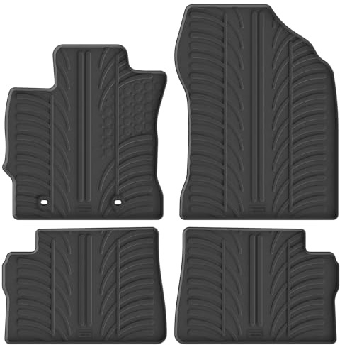 Alfombrillas de Goma Compatible con Toyota Auris HB/Touring Sport/Hybrid 2012- (Perfil T 4-Partes + Clips de Montaje)