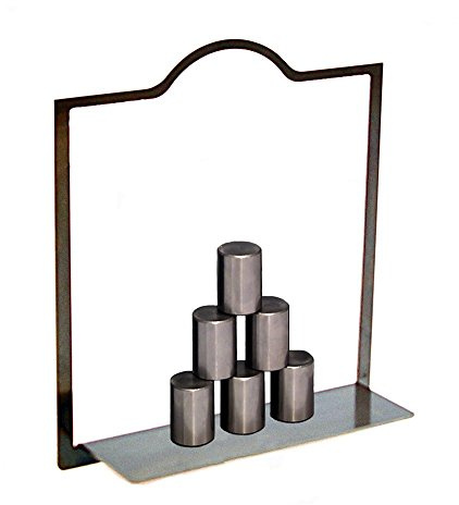 ShoXx.® Edelstahl Kugelfang Adapter 14x14cm mit Aufstellfläche + 6 Zylinderrollen für Luftgewehrschießen