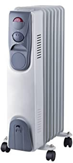 Radiatore In Metallo Ad Olio Niklas 7 Elementi 1500watt 230 Volt Con Ruote