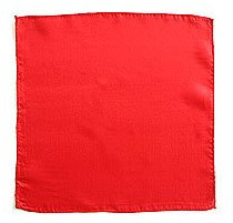 Magic SILK Seidenschals (15 x 15 cm) von 12 - Rot