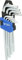 BRILLIANT TOOLS BT044009 Jeu de clés mâles coudées, 9 pcs, profil Torx®, courtes [Powered by KS TOOLS], Bleu/ Noir