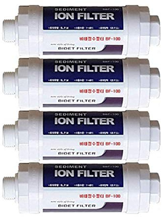 [KEMOEM] WGTECH Ionenfilter BF-100 Duschkopf, Wasserhahnfilter Bidet Wasserfilter 4 Stück