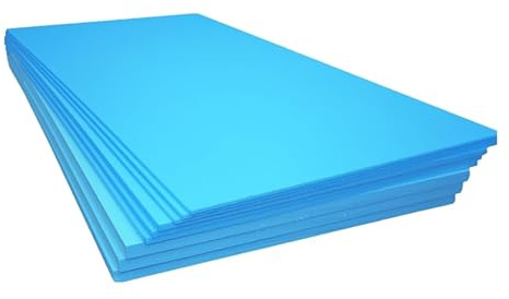 XPS Foam Insulation Boards 1200 x 600 x 6mm - QTY-18 - Coverage 12.96m2 - Electric and Water Underfloor Heating Tile Laminate Underlay Thermal Extruded Polystyrene Insulation Sheets