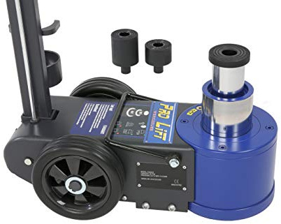 Pro-Lift-Werkzeuge Gato hidráulico neumático telescópico 40T/20T de acero comprimido de 2 etapas, accionamiento neumático para taller, 40 t/20 t, profesional, para camiones