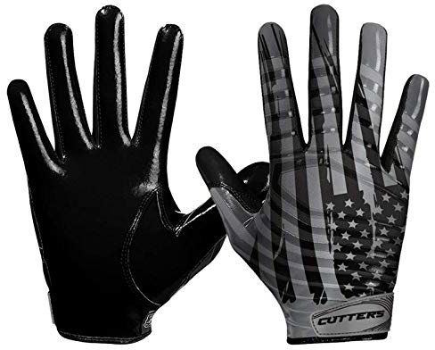 Cutters Gants de Football américain S252 Edition Limitée USA Noir pour Enfant