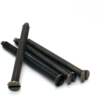Black Nickel Electrical Screws M3.5mm x 40mm Length x 5.7mm Head Diameter for fixing Sockets Plugs or Switches Pack of 4 (40mm Length)