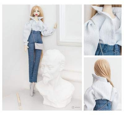 GMMH Nähset Bastelset zum Selbermachen Puppen (Doll Violetta 43 cm)