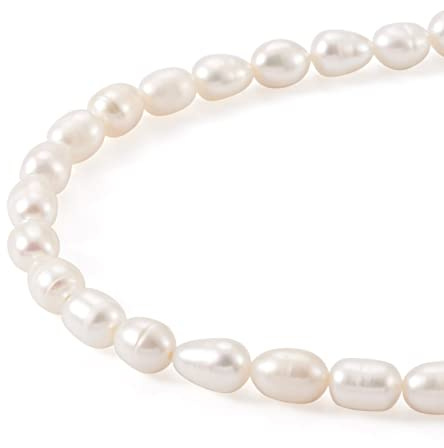 1 hebra de perlas naturales cultivadas en agua dulce, cuentas de piedras preciosas sueltas de 4~5 mm para manualidades, collares, pulseras, pendientes, joyería, alrededor de 27 piezas/hebra