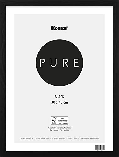 Komar Cadre en bois Lumber Black 30 x 40 cm