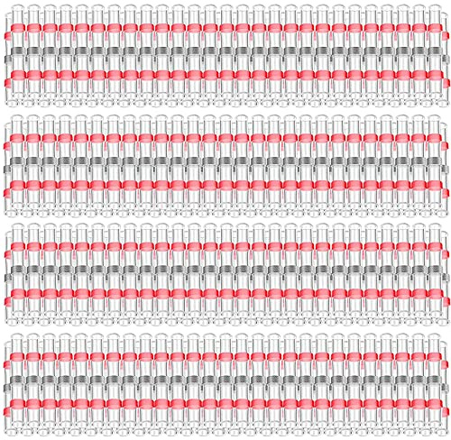 200 Stücke 22-18 AWG Lötverbinder Rot, Schrumpfschlauch mit Lötzinn, Kabelverbinder Wasserdicht Isoliert für Elektrischer Stoßspleißdraht Anschluss Automotive Marine Quetschverbinder Terminal
