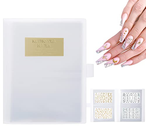Lusofie Nail Art Sticker Book 80 Kartensteckplatz Collection Album Aufbewahrungsbuch Transparente Nagel Sticker Display Aufbewahrungsbox Leeres Stickeralbum für DIY Nail Fotokarte