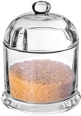 Altom Design Zuckerdose mit Deckel aus Glas, Transparent 270 ml