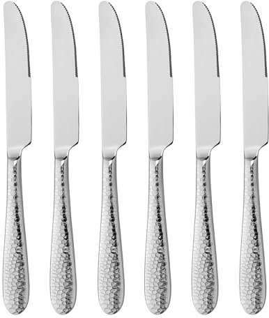 GRÄWE Dessertmesser Gent, 6-teilig, spülmaschinengeeignet, Messer für Vorspeisen und Kuchen, kleine Tafelmesser, Edelstahl