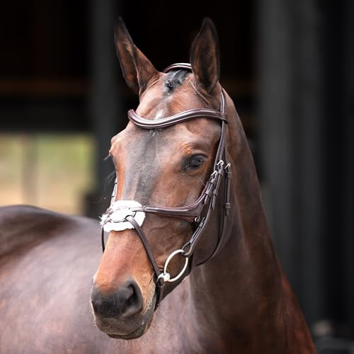 Shires Velociti Lusso Elite Grackle Trensenzaum - Schwarz oder Havana Extra Full Havana