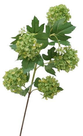 BQEE Fiori di ortensia artificiali grandi, 80 cm, set di 3, ortensia in seta per bouquet da sposa, casa, feste, negozi (verde)