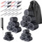 Carehabi 50 Pièces Heatless Curling, Rouleaux, Bigoudis Magiques avec 24 Pinces à Cheveux pour Tous Les Cheveux Courts, Moyens Ou Longs