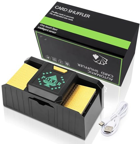 Melangeur de Carte Électronique, MXTIMWAN Automatic Card Shuffler, Trieur de Cartes de Poker Automatique, pour Poker, Blackjack, Skip-Bo, Phase 10, UNO, Fonctionnement à Piles