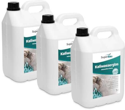 SuperBau Kaliwasserglas 15L, Vielseitige Anwendung – für Beton Versiegelung, Grundierung, Imprägnierung, Holzschutz, Bindemittel, Mauerabdichtung, Schutz vor Feuchtigkeit