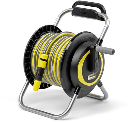 Kärcher Hose Carrier HR 3.20 Set 40 m Max Capacity Flexible Easy Wall Storage for Mobile Garden Use Includes 20 m Hose and Accessories Black